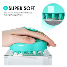 Load image into Gallery viewer, Scalp Massager Shampoo Brush, for Wet and Dry Hair, Soft Silicone Scalp Brush for Men, Women, Kids(Teal+Purple)