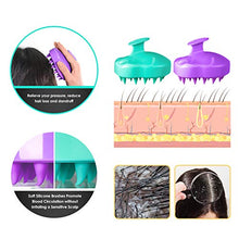Load image into Gallery viewer, Scalp Massager Shampoo Brush, for Wet and Dry Hair, Soft Silicone Scalp Brush for Men, Women, Kids(Teal+Purple)