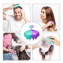 Load image into Gallery viewer, Scalp Massager Shampoo Brush, for Wet and Dry Hair, Soft Silicone Scalp Brush for Men, Women, Kids(Teal+Purple)